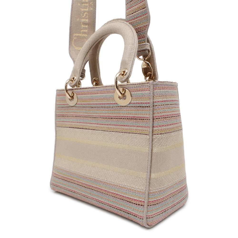 Dior Canvas Lite Shoulder Bag Lady Christian
